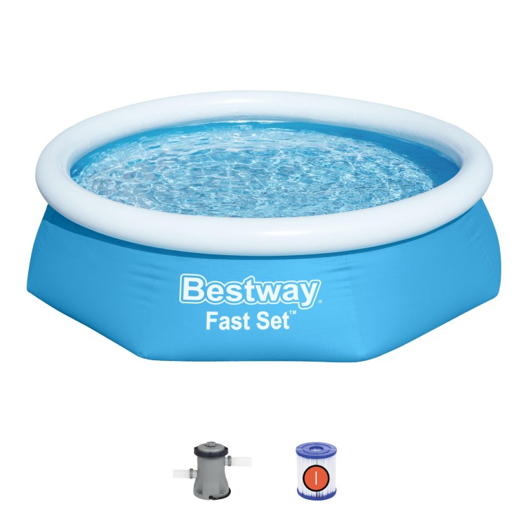 Bestway Fast Set Pool sæt 244 x 61 cm m/filter pumpe 398(Begrænset Tilbud) på lager til omgående levering
