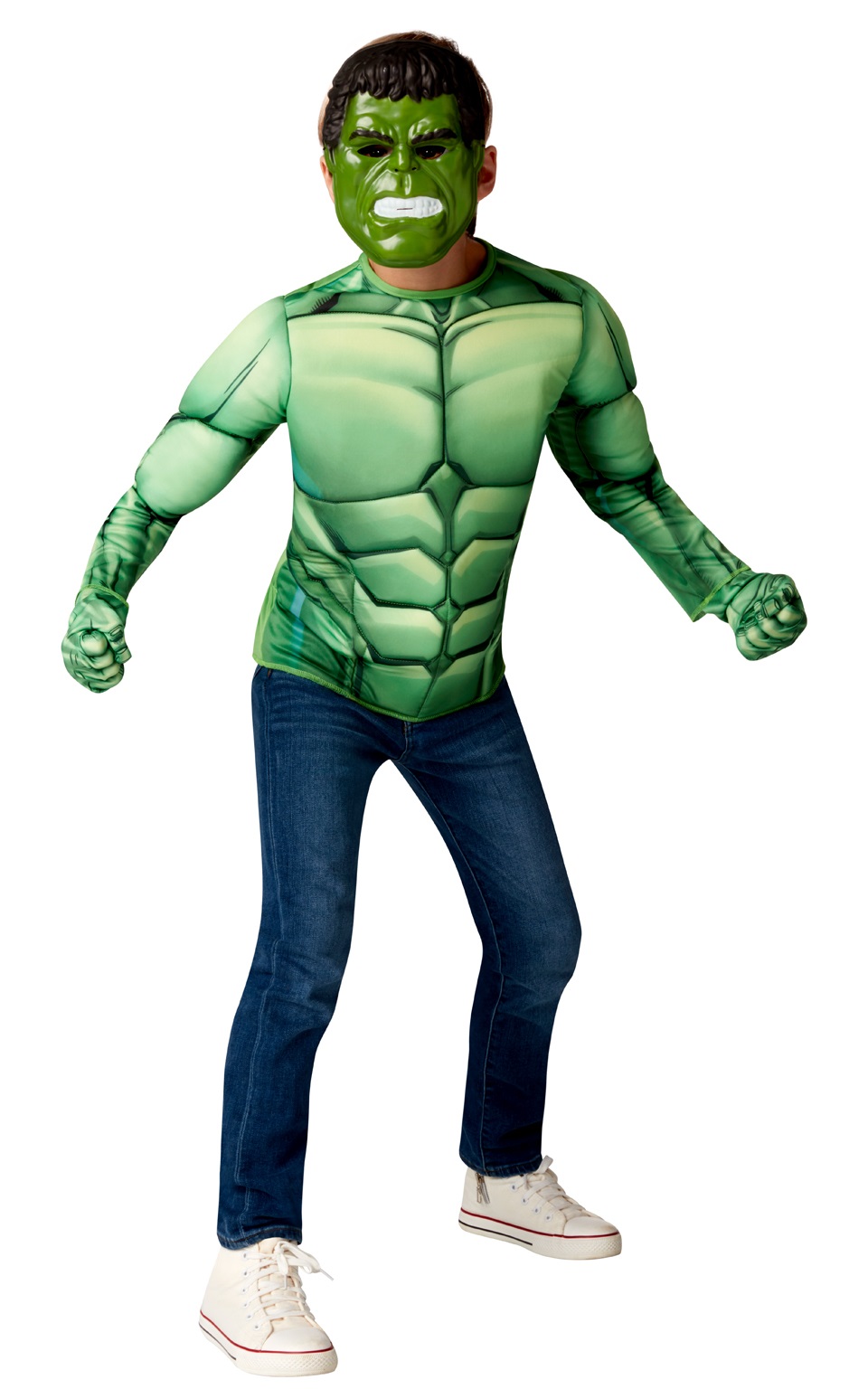 Se Marvel Hulk Muskuløs overkrop med maske, 4-7 år hos MM Action