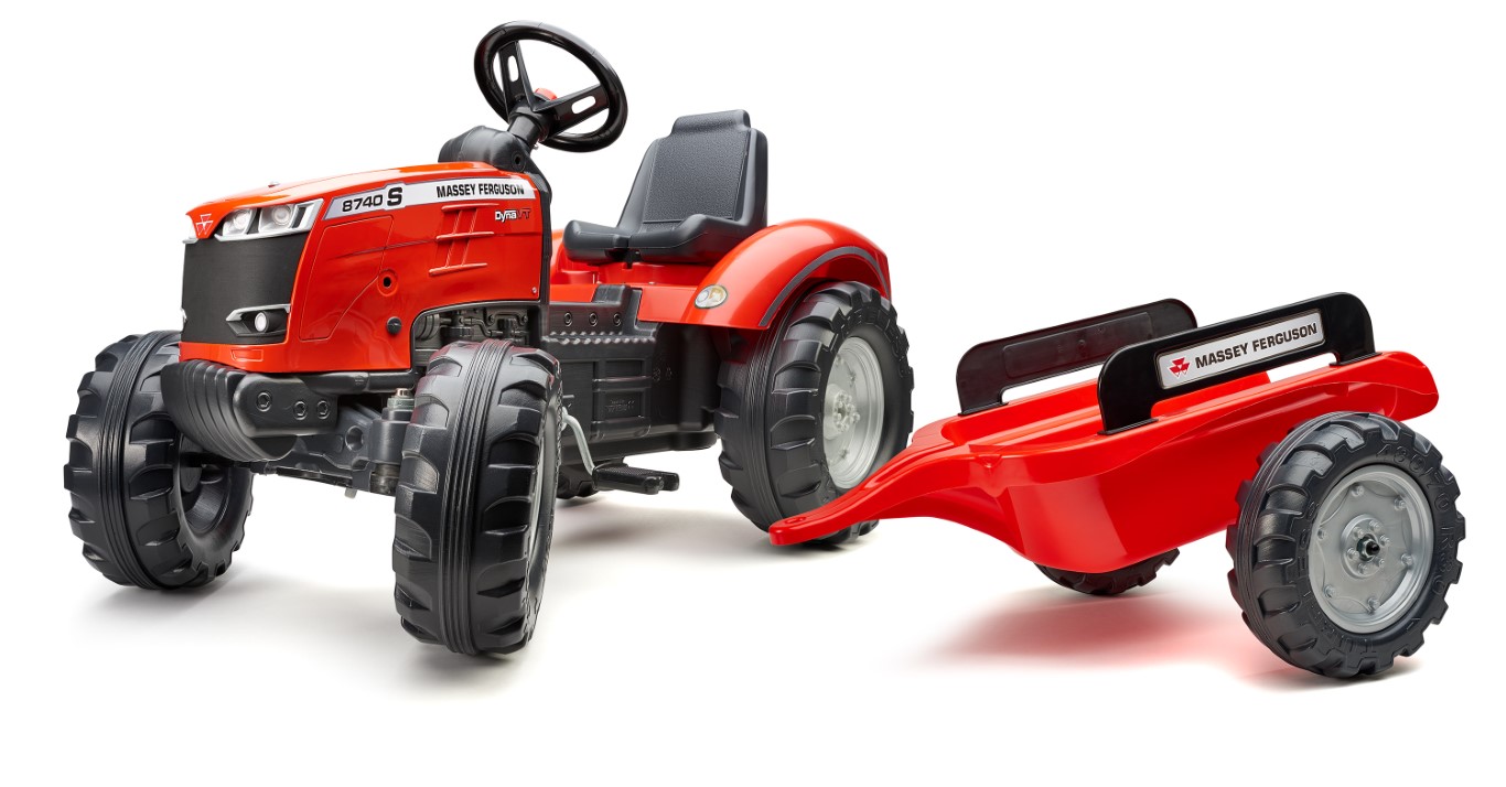 Forvirrede Sprede hver for sig Massey Ferguson S8740 Pedal traktor til børn m/Trailer (Udgået)