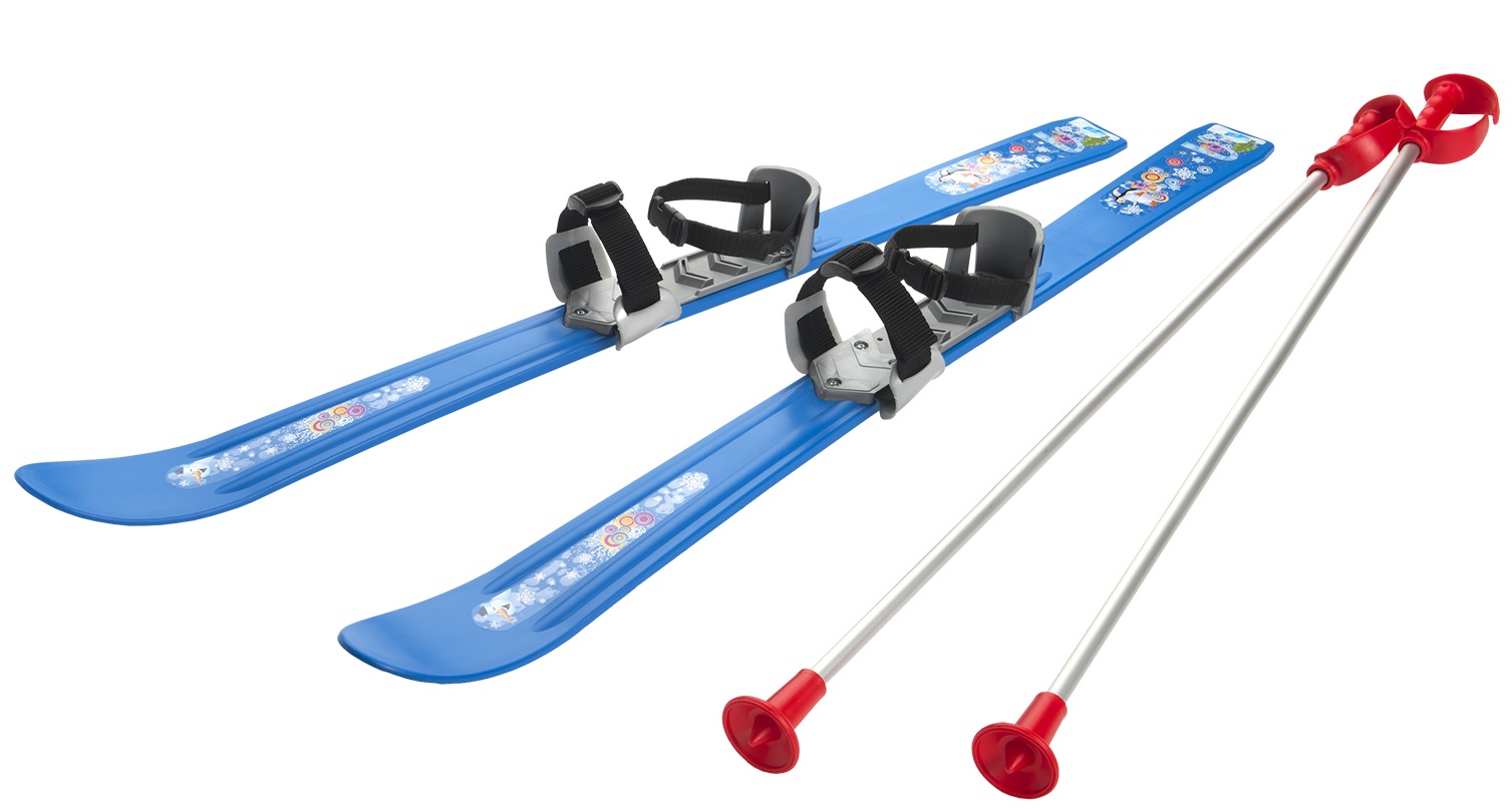 Billede af Ski til Børn 90 cm med skistave, Blå