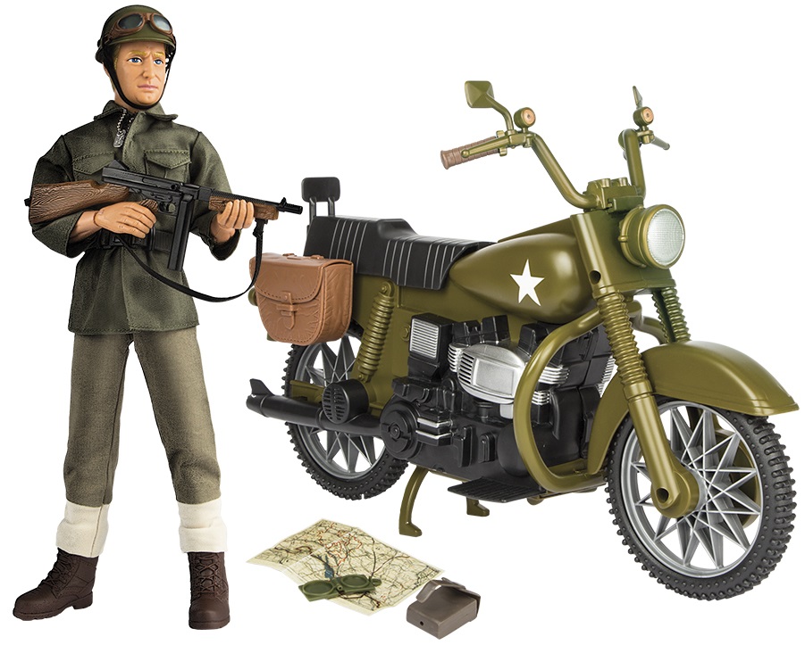 Se WW2 Militær Motorcykel med Action Figur 30,5cm hos MM Action