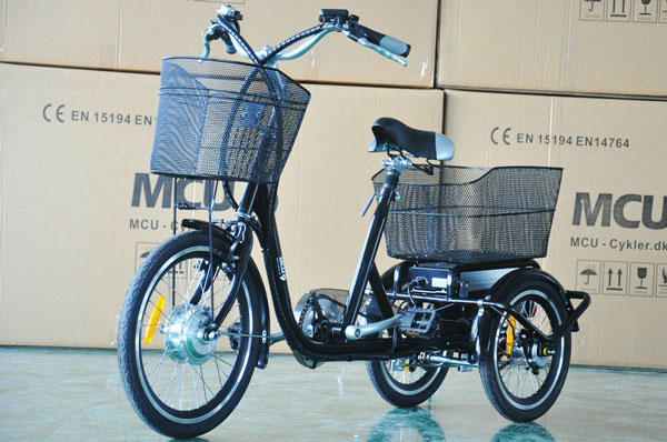 MCU EL-Cykel Trehjulet m/3 Sort (Udgået)
