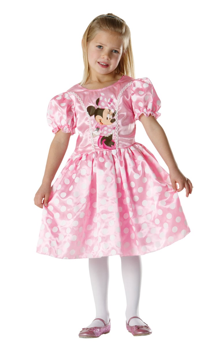 Se Disney Junior Minnie Mouse Classic Pink Kostume (3-9 år)(Str. 104/S) hos MM Action