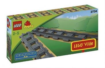 2734 - Lige skinner (Lego Duplo Tog)-3