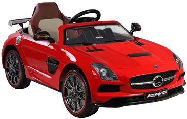 Mercedes SLS AMG elbil til Børn Rød 12V m/2.4G fjernbetjening