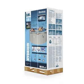 Bestway Hydrium 305 x 122 cm stål pool m/sandfilter, Skimmer (2025 model)-6