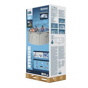 Bestway Hydrium 366 x 122 cm stål pool m/sandfilter, Skimmer (2025 model)-6