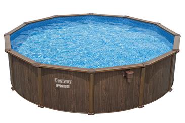 Bestway Hydrium 488 x 132 cm stål pool m/sandfilter, Skimmer mv-8