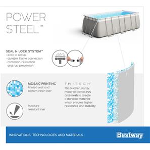 Bestway  Stel Pro Max 488 x 244 x 122 cm Rektangulær Pool -9