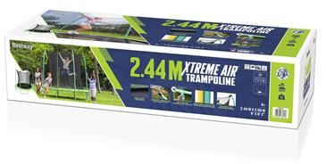 Bestway Xtreme Air Trampolin + Sikkerhedsnet 2,44M -12