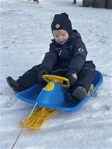 Dantoy Bobslæde med rat 94 cm til børn, Blå-4