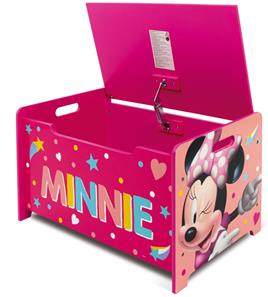 Disney Minnie Mouse Legetøjskasse og Bænk i Træ-2