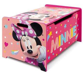 Disney Minnie Mouse Legetøjskasse og Bænk i Træ-3