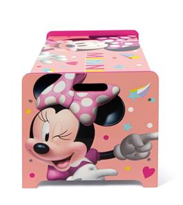 Disney Minnie Mouse Legetøjskasse og Bænk i Træ-4