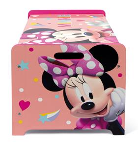 Disney Minnie Mouse Legetøjskasse og Bænk i Træ-5