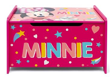 Disney Minnie Mouse Legetøjskasse og Bænk i Træ-6