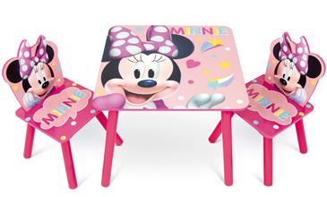 Disney Minnie Mouse Træ bord med stole