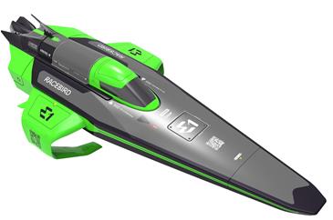 E1 RaceBird Lite RC Hydrofoil Fjernstyret Båd 2.4GHz RTR, Grøn