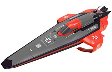 E1 RaceBird Lite RC Hydrofoil Fjernstyret Båd 2.4GHz RTR, Rød