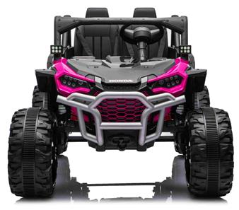 Honda Talon 1000R elbil til 2 Børn 24V m/Gummihjul+Lædersæde Pink-2