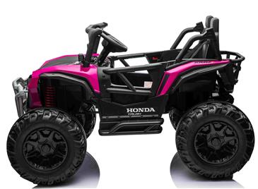 Honda Talon 1000R elbil til 2 Børn 24V m/Gummihjul+Lædersæde Pink-3