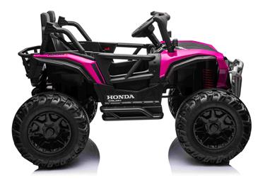 Honda Talon 1000R elbil til 2 Børn 24V m/Gummihjul+Lædersæde Pink-4