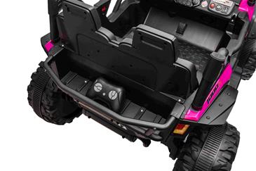 Honda Talon 1000R elbil til 2 Børn 24V m/Gummihjul+Lædersæde Pink-5