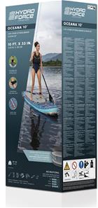 Hydro Force Oceana 2-i-1 Oppusteligt SUP Paddleboard og Kajak-sæt 305 cm-3