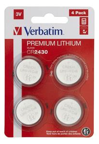 Lithium batteri CR2430 3V 4 pack