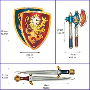 Noble Knight 2xSværd + 2xSkjold + 2xØkse-5