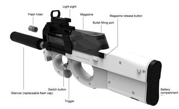  SembyTac P90 Gel Blaster, Sort-2