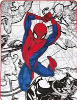 Spiderman Fleece tæppe - 130 x 170 cm