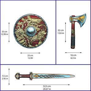 Vikinge Skum Sværd + Skjold + Økse-7
